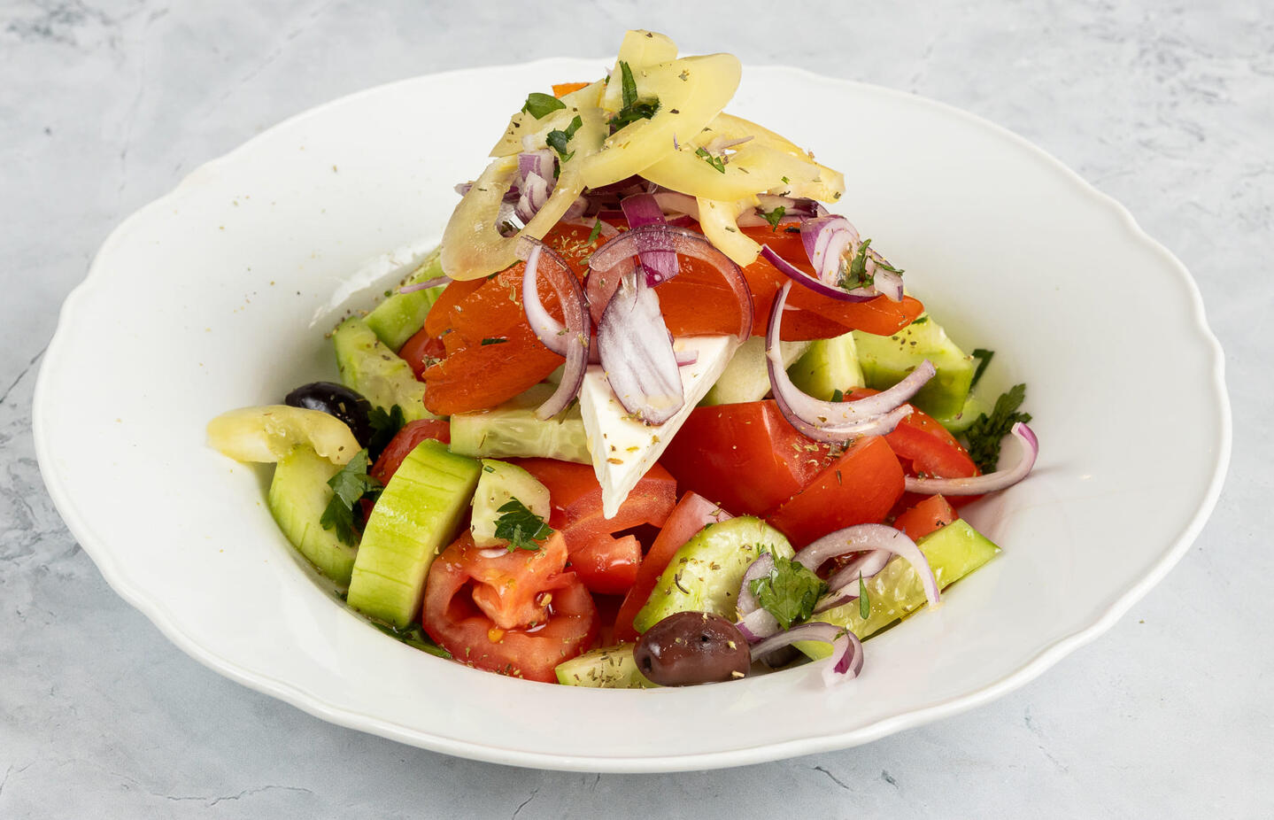 gorog-salata-budapest-heureka.jpg Görög saláta feta sajttal a Heureka Original Greek Food étlapján